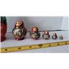 Image 4 : Vtg. Russian & Ukrainian 5 piece Matryoshka nesting dolls. Wood & hand painted.