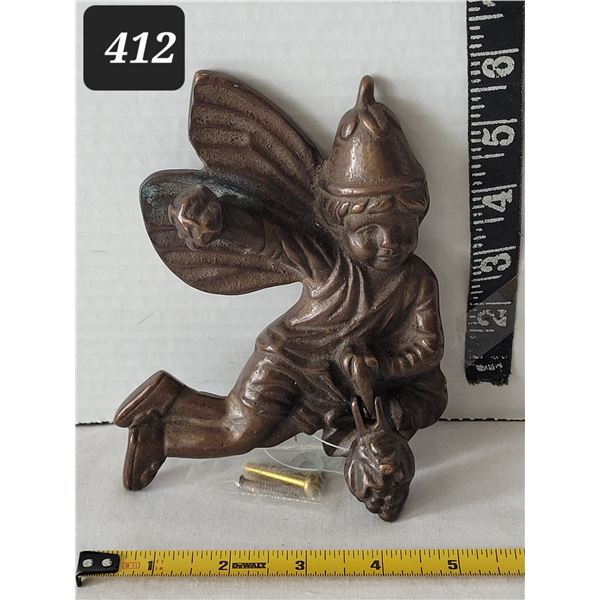 Bronze fairy door knocker.