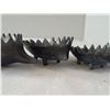 Image 6 : Vintage 1960-'70's Walter Bosse style, metal nesting hedgehog ashtray set of 6. USSR