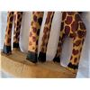 Image 3 : Hand carved & painted wooden Giraffe figures & african tote.