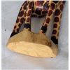 Image 4 : Hand carved & painted wooden Giraffe figures & african tote.