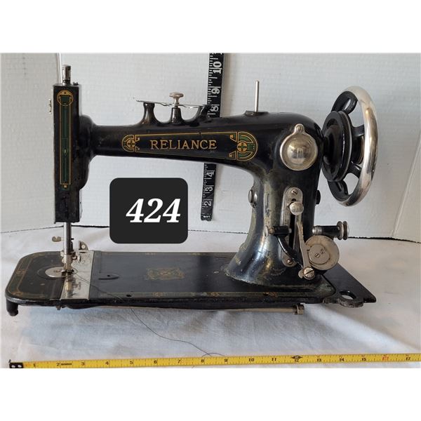 Vtg. Reliance Treadle sewing machine.
