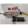 Image 3 : Raw odour blocking smoker's pouch, personal ashtray & vintage butane lighter. Etc.