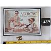 Image 1 : Arrow Collars & shirts small advertising porcelain tray. (USA)  Antique Holdfast collar button