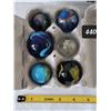 Image 1 : 6 extra large marbles. Largest is Approx. 2” diameter.