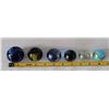 Image 2 : 6 extra large marbles. Largest is Approx. 2” diameter.