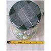 Image 6 : Large jar of assorted colors & size marbles.