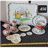 Image 1 : 1950's Swiss Miss tin litho toy tea set. Ohio Art Co.