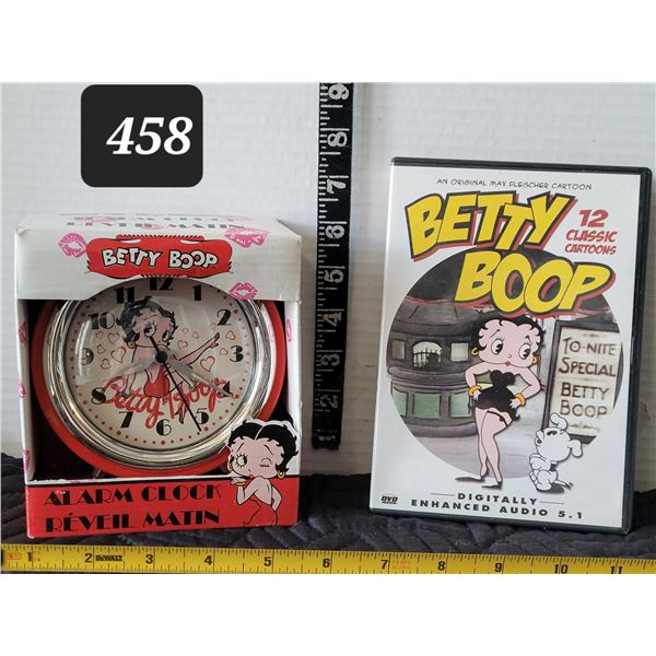 Betty Boop alarm clock & DVD of 12 classic cartoons.
