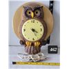 Image 1 : 1975 ceramic Lanshire movement Owl wall clock
