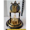 Image 5 : Vtg. Black & gold Anniversary quartz glass Dome Clock. Made in west Germany.