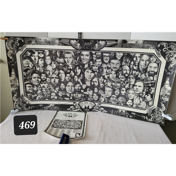 Laminated poster “THE JAM part one” pen & ink drawing by Michael Evan Keirstead. 3