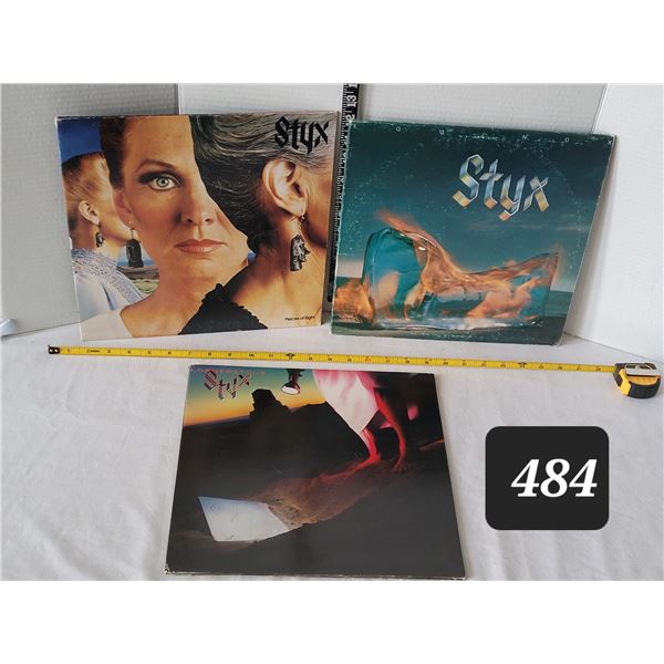 Vtg. LP records. 3 Styx albums.