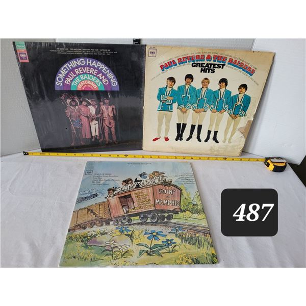 Vtg. LP records. 3 Paul Revere & the Raiders albums.