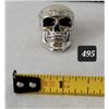 Image 1 : Stainless steel Skull ring size 10