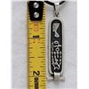 Image 4 : Vtg. 925 silver Egyptian “Nefertiti” cartouche pendant on 24” nylon cord.