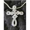 Image 2 : .925 silver fancy cross on 22” snake chain.