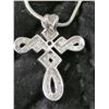Image 3 : .925 silver fancy cross on 22” snake chain.