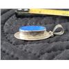 Image 4 : 925 silver dark blue fire opal pendant. Also known as Denim opal.