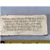 Image 2 : Replica gold brick like the ones stored at Fort Knox Kentucky.Morris equipment Sk.