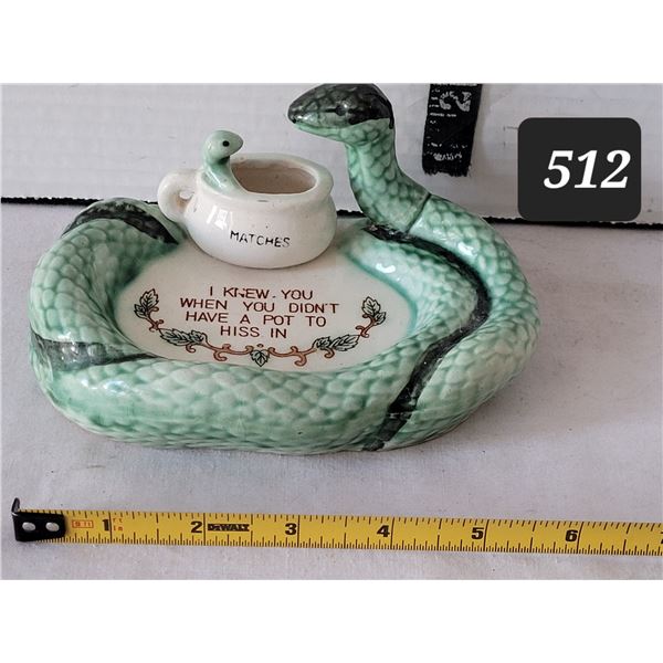 Rare 1950's  snake ashtray. Japan