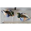 Image 2 : 1945- 1952 ceramic, hand painted Mallard Duck planters. Occupied Japan.