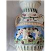 Image 4 : Vtg. Japanese Majolica vases. Porcelain, hand painted with raised angels & patterns.