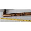 Image 2 : Unique hand carved heavy wooden cane. Possibly ironwood or rose wood. Ornate grain & smooth finish.