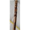 Image 4 : Unique hand carved heavy wooden cane. Possibly ironwood or rose wood. Ornate grain & smooth finish.