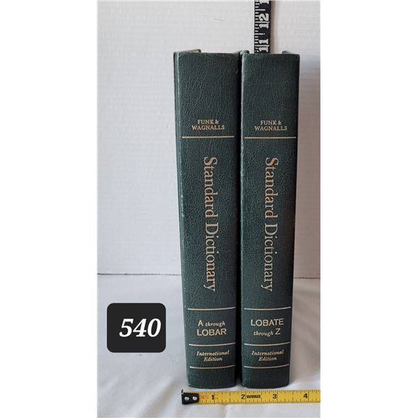 1978 set of 2 Funk & Wagnalls standard hard cover Dictionaries.