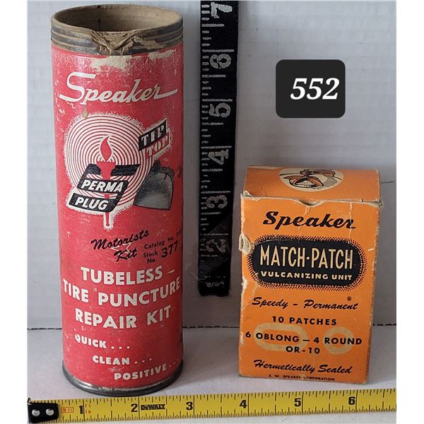 Vintage Speaker Tubeless puncture & repair kits.