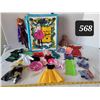 Image 1 : 1968 Barbie case with home sewn clothes & Anna Doll.