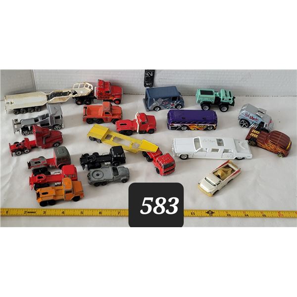 Vtg,. Group of trucks. Hot Wheels, Matchbox & other brands.