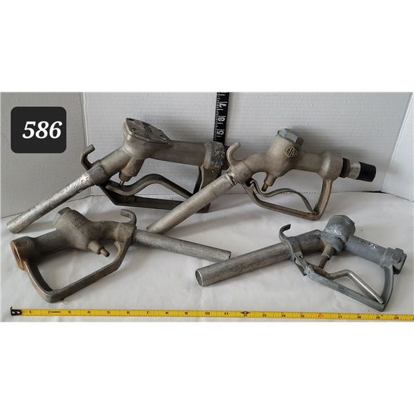 Vintage gas pump handles.