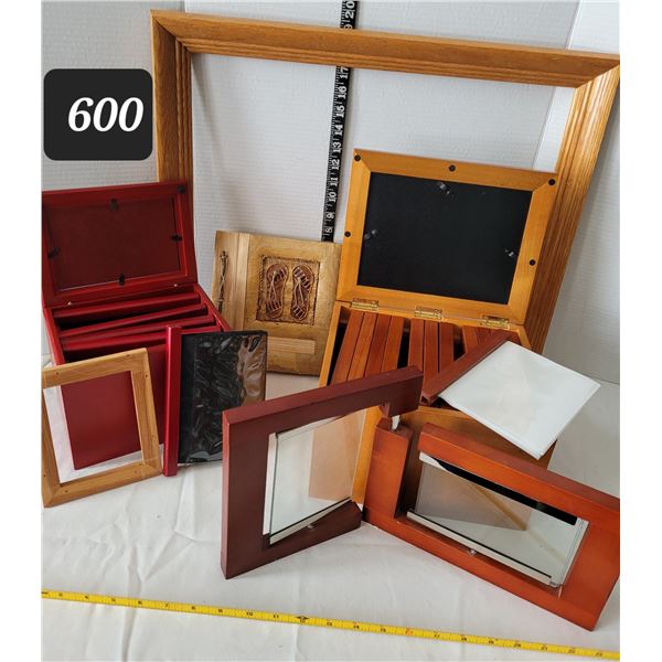Wood photo storage boxes  & frames.