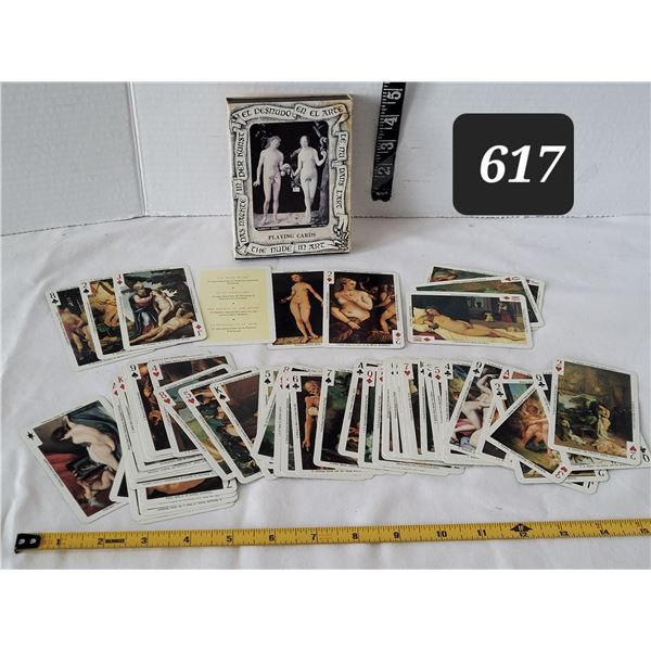 1977 Fournier El Desnudo en el Arte. Famous nude paintings deck of playing cards.