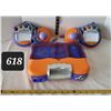 Image 1 : V-Tech game system, games, microphone & player controls.