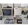 Image 1 : Vintage Tandy monitor.(Never Used), Super Nintendo system (Unchecked)