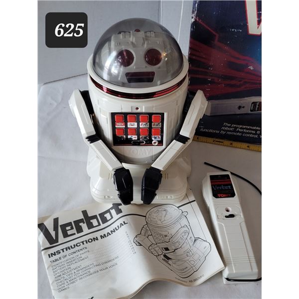 1980's Verbot. Tomy #5401 programmable robot.Appears to be unused( untested)