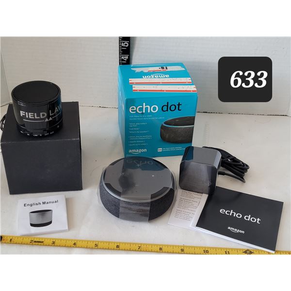 Portable wireless speaker & Echo Dot 3rd generation smart speaker, Alexa voice media devise (New)