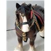 Image 2 : Ceramic clydesdale horses complete with full work Harness.Repaired cracks