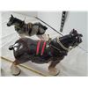 Image 4 : Ceramic clydesdale horses complete with full work Harness.Repaired cracks