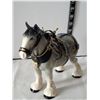 Image 5 : Ceramic clydesdale horses complete with full work Harness.Repaired cracks