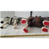 Image 7 : Ceramic clydesdale horses complete with full work Harness.Repaired cracks
