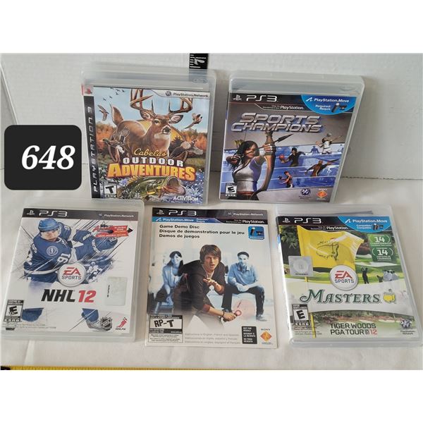 5 Playstation 3 video games.