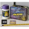 Image 1 : Pokemon lunch kit with thermos & trading card.