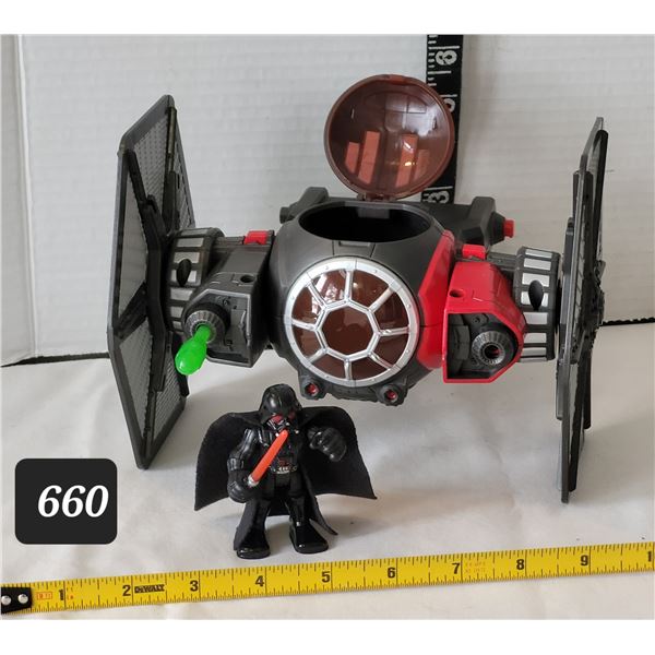 Playskool/ Hasbro Galactic Heroes Tie Fighter with Darth Vader