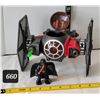 Image 1 : Playskool/ Hasbro Galactic Heroes Tie Fighter with Darth Vader