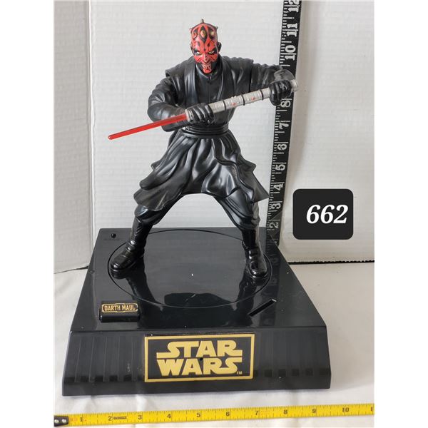 1999 Star Wars Darth Maul interactive talking coin bank. Original sound FX with combat action. Worki