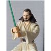 Image 3 : 1999 Star Wars Qui-Gon Jinn interactive talking coin bank. Original sound, speaks phrases with comba